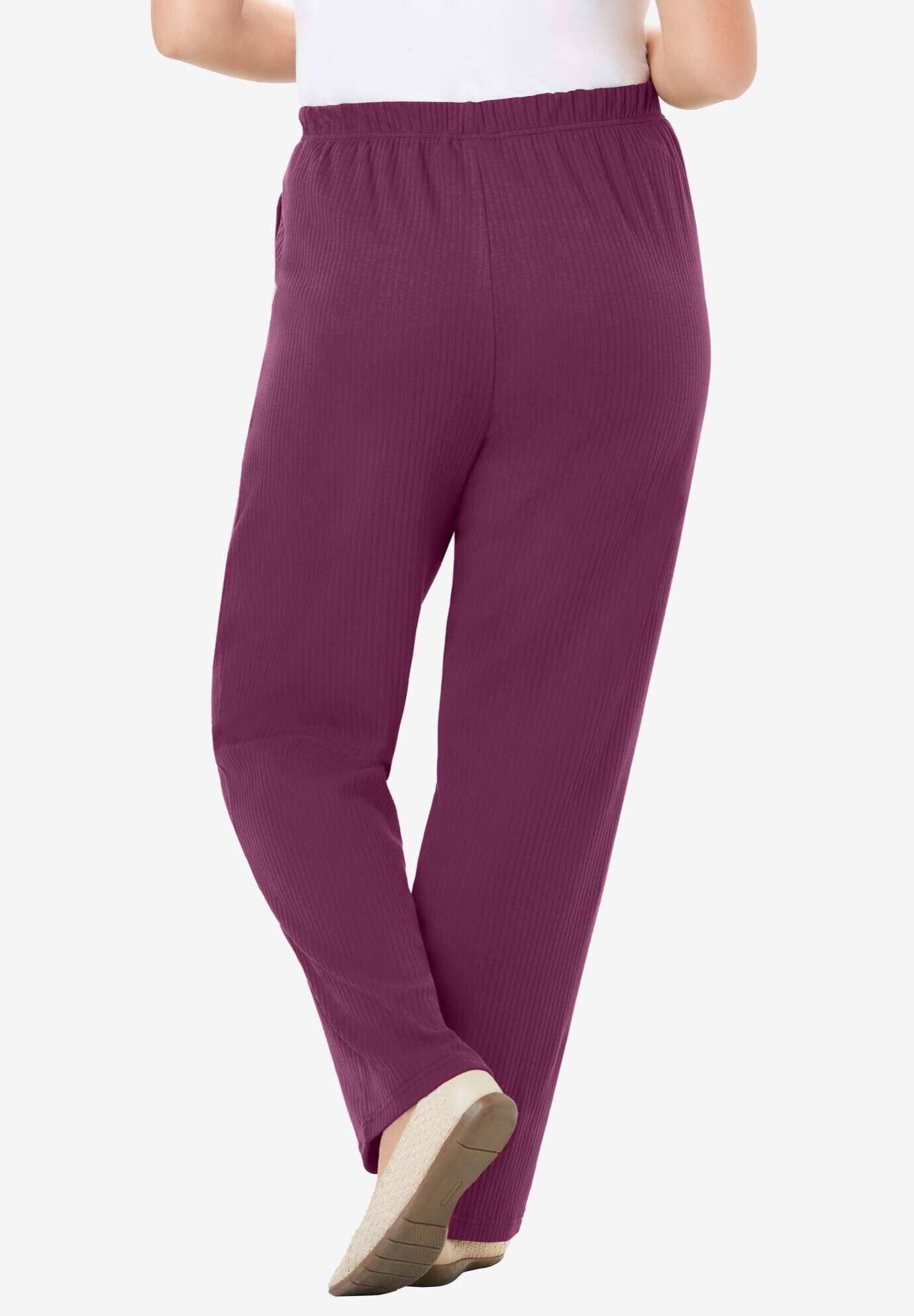7-Day Knit Ribbed Straight Leg Pant
