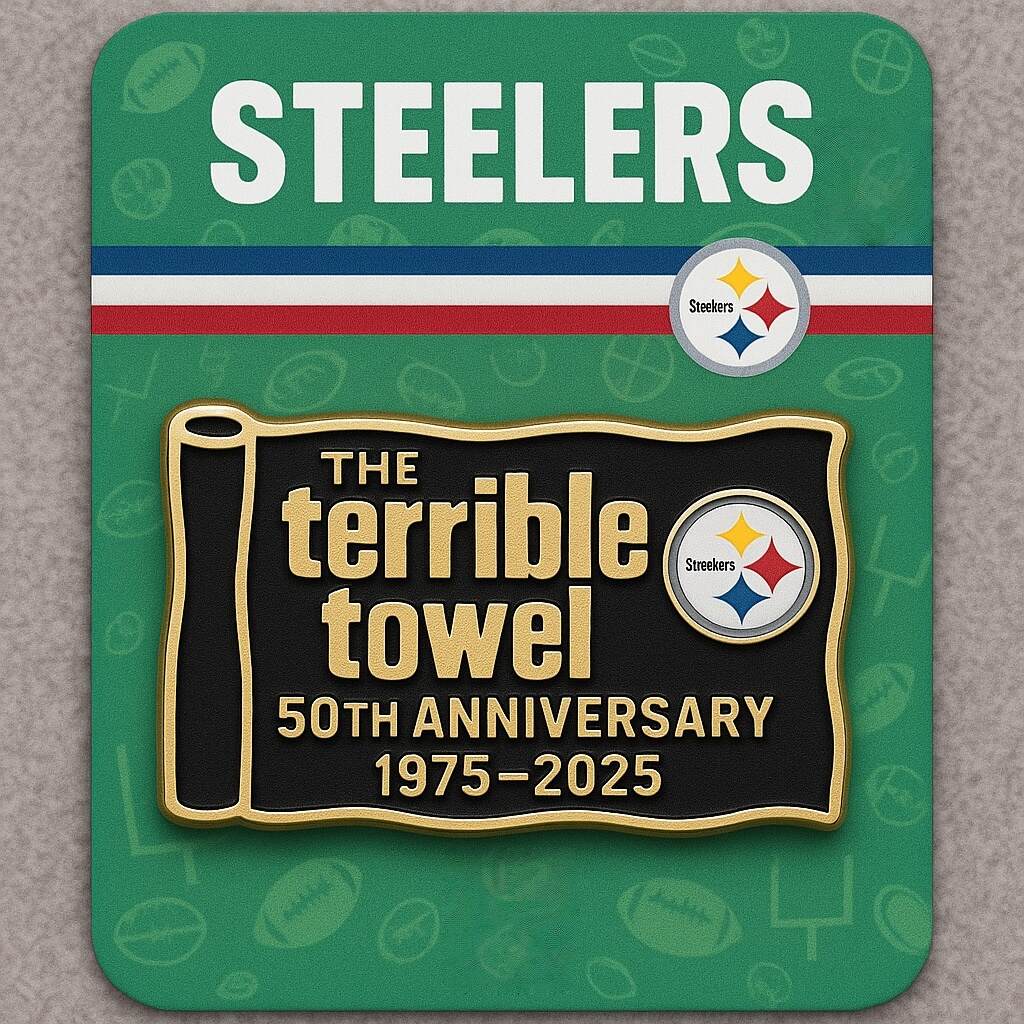 Terrible Towel 50th Anniversary Badge