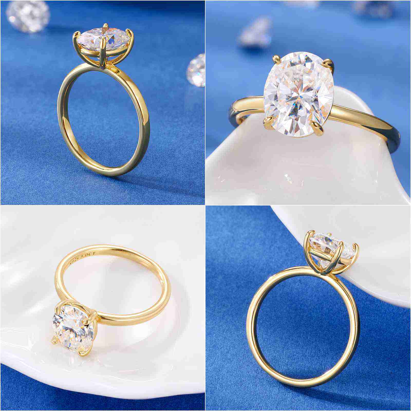 (Valentine's Gift) S925 Oval Cut Moissanite Engagement Ring For Her
