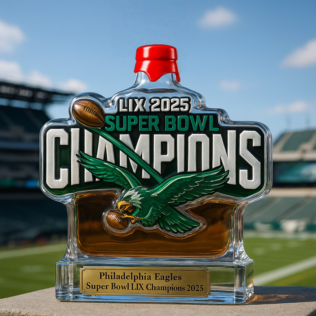 Philadelphia Eagles – Super Bowl LIX Champions Whiskey Bottle