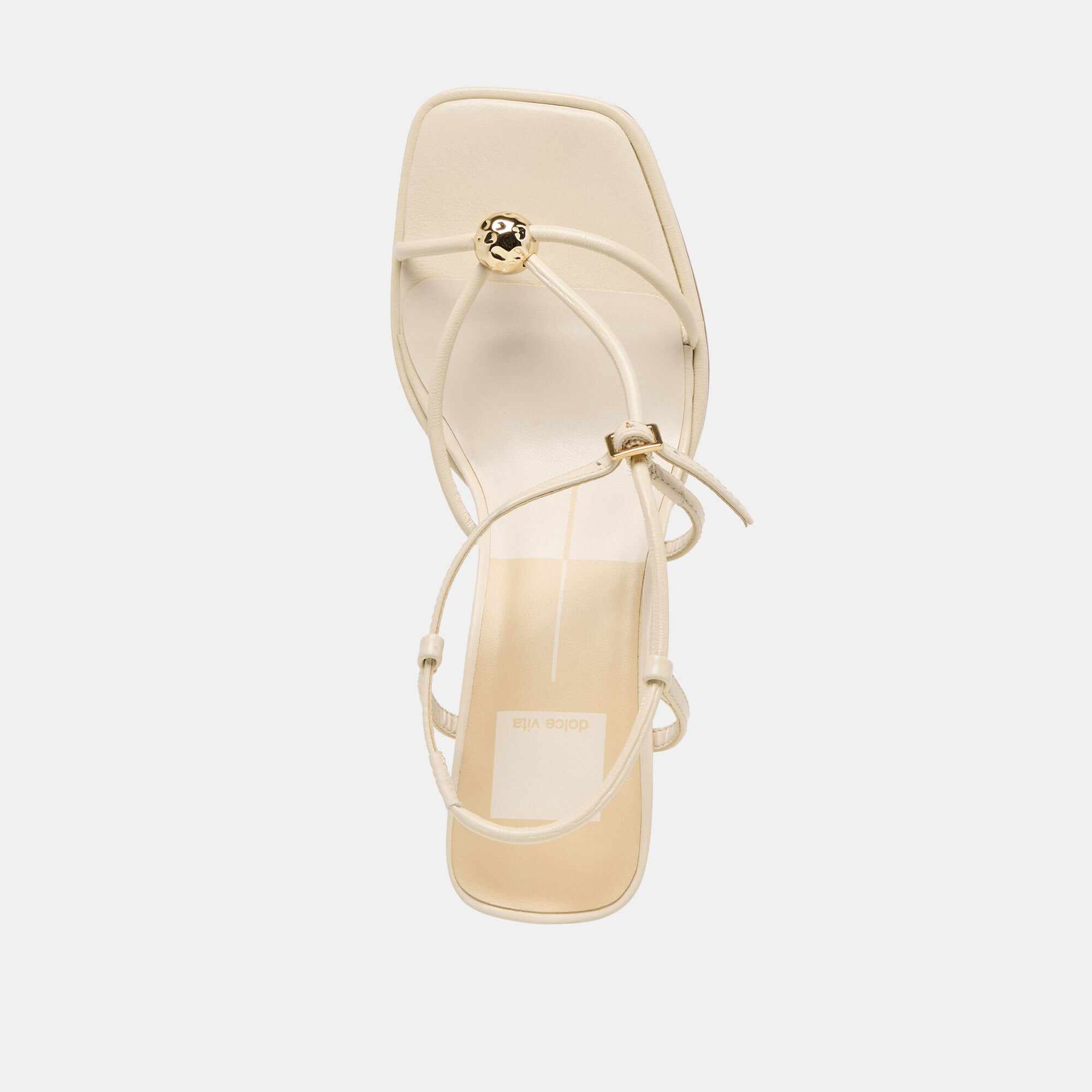MYLEE WIDE HEELS CREME LEATHER