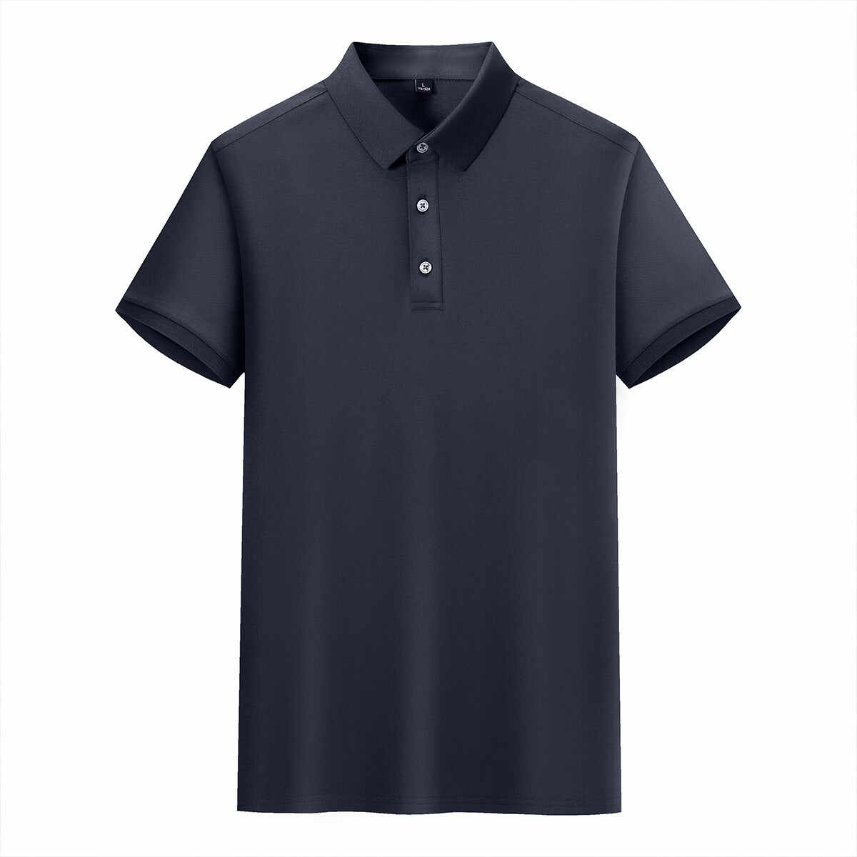Pure Color Cotton Lapel Short-sleeved T-shirt High-end Work Clothes