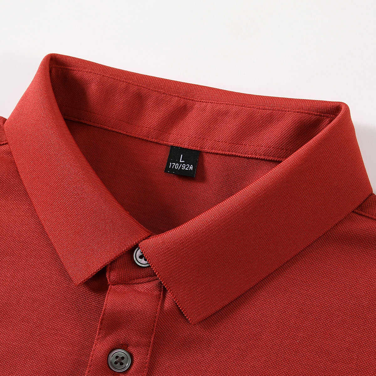 Pure Color Cotton Lapel Short-sleeved T-shirt High-end Work Clothes