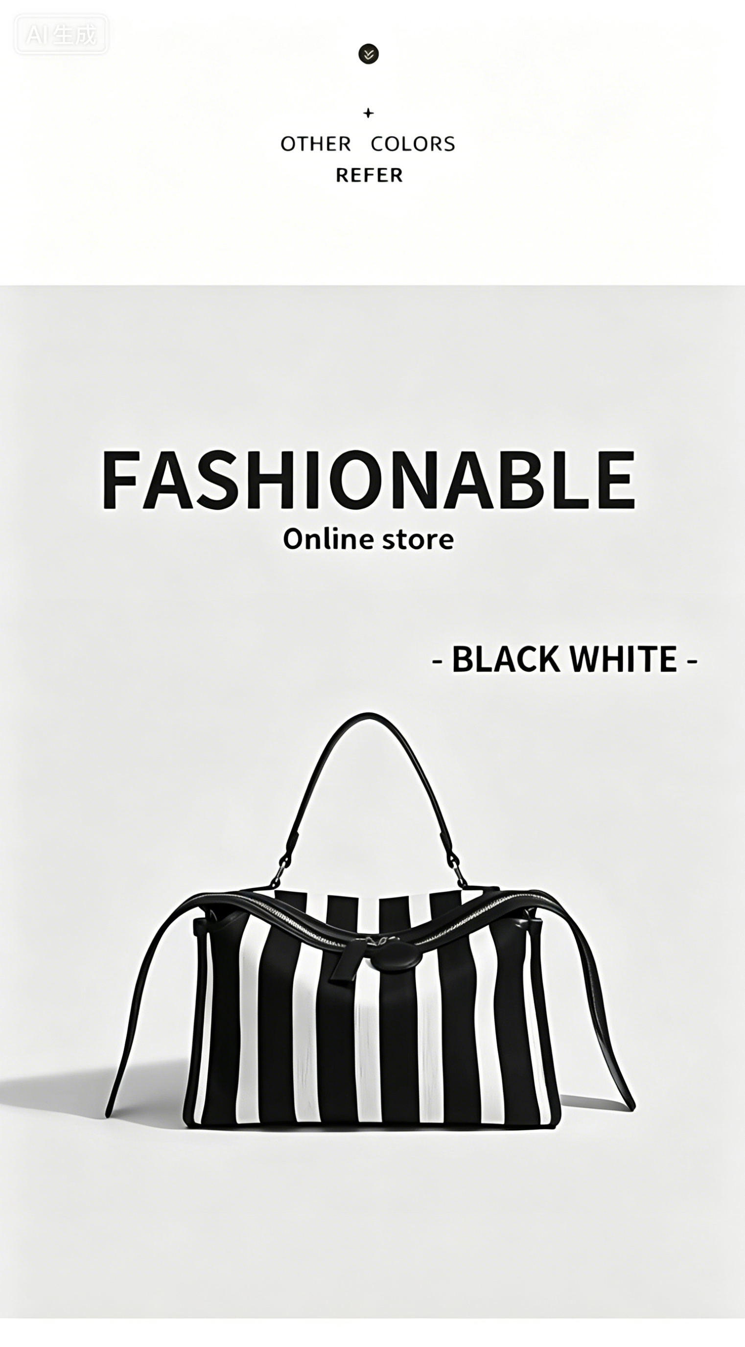 Fashionable womenbang with cowhide and classic design