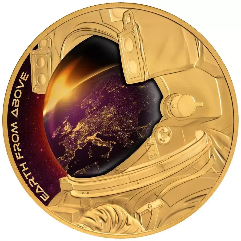 2022 EARTH FROM ABOVE 1 Oz Gold Coin 100$ Niue