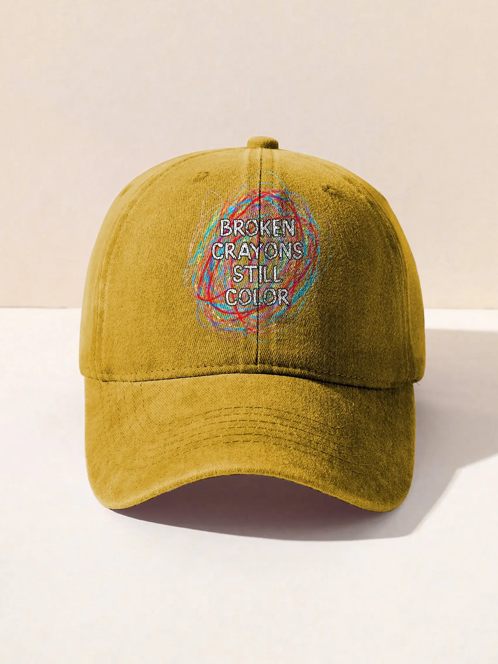 Broken Crayons Still Color Mental Health Awareness Encourage Print Casual Hats