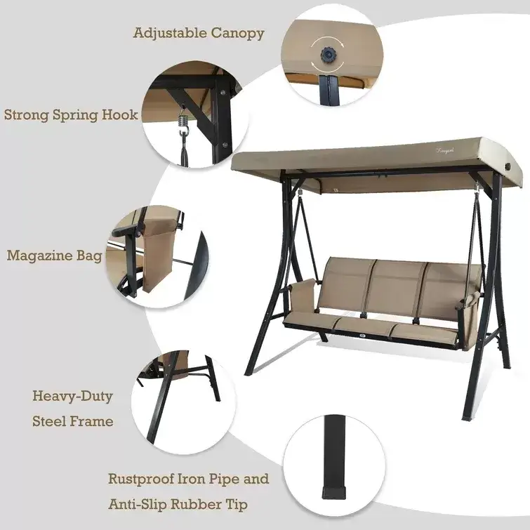 Otteridge Patio Porch Swing with Stand