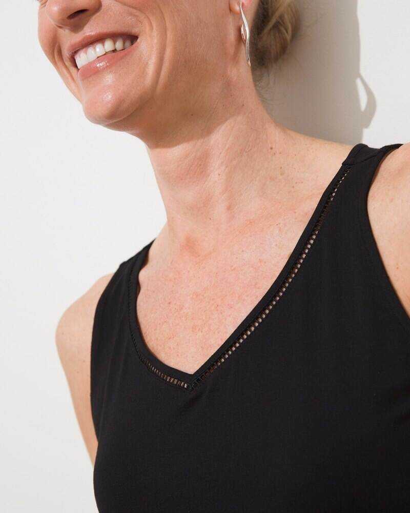 Touch of Cool Eyelet Tank Agua Azul