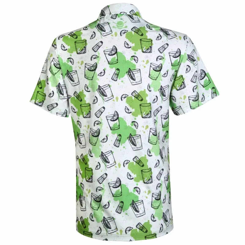 19th Hole Cool-Stretch Men's Golf Shirt (Green)
