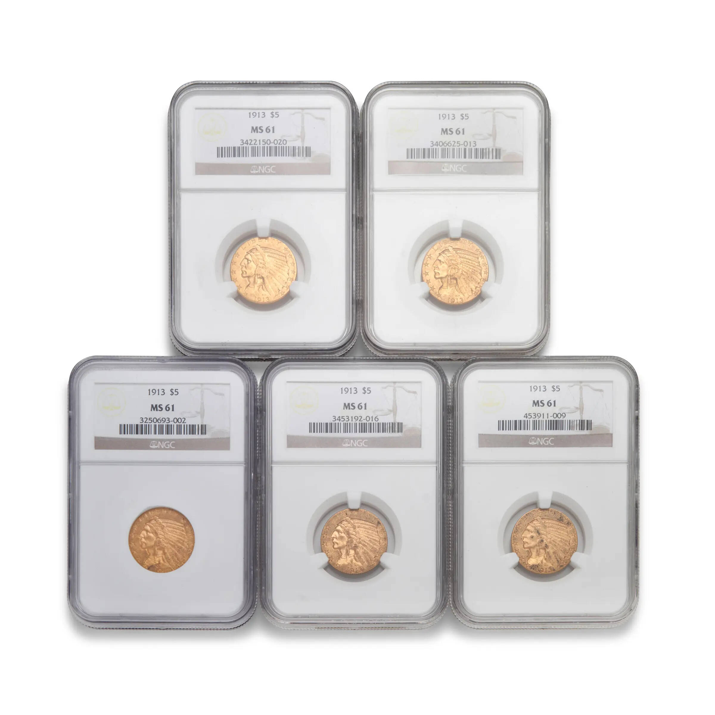 (Only 2 sets left)1908-1929 Indian Head $2.5 Gold Coin Fine Uncirculated Limited Edition