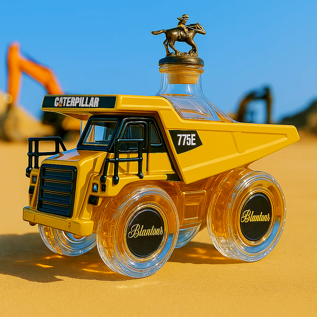 Caterpillar Dump Truck Whiskey Bottle