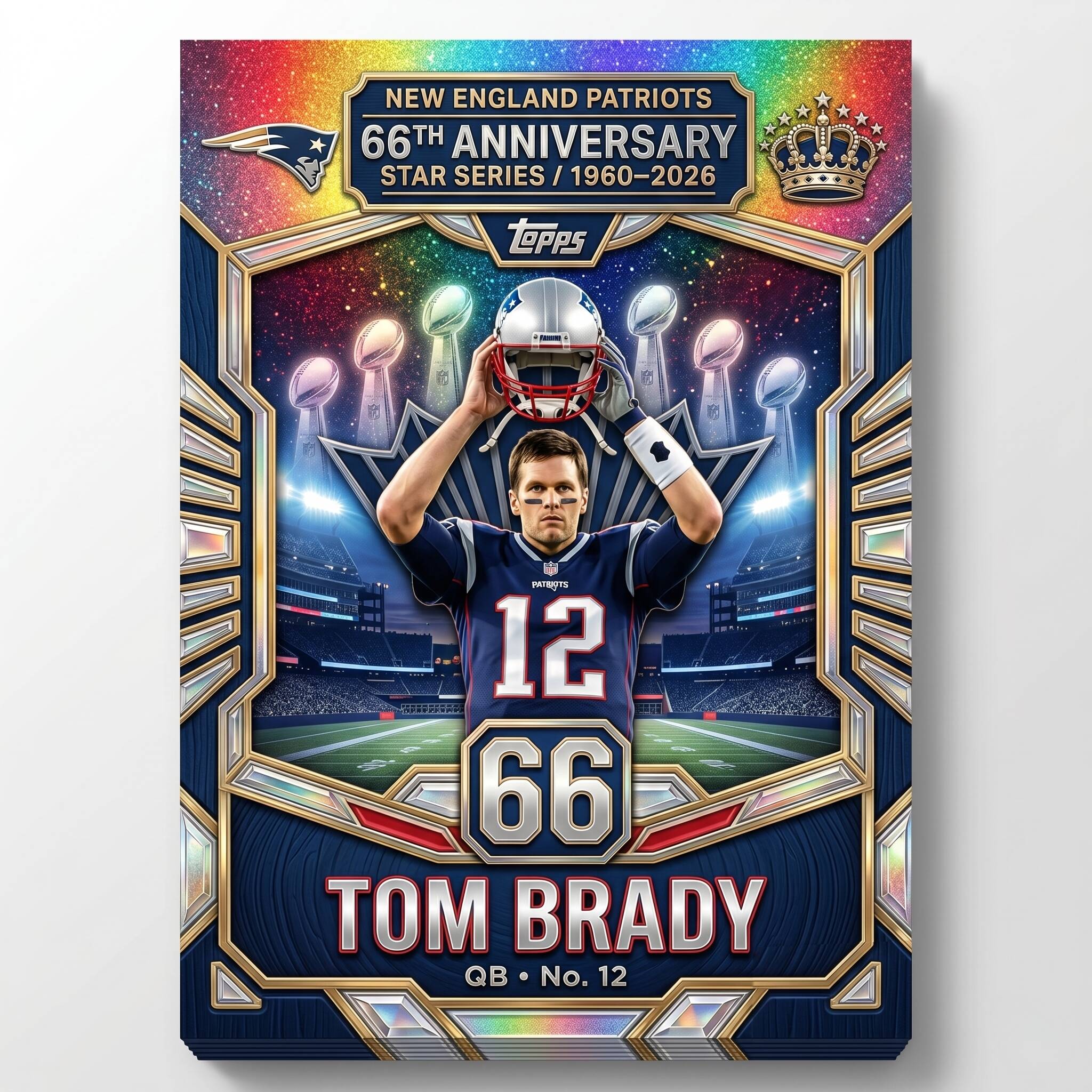 🏈New England Patriots 66th Anniversary Cards