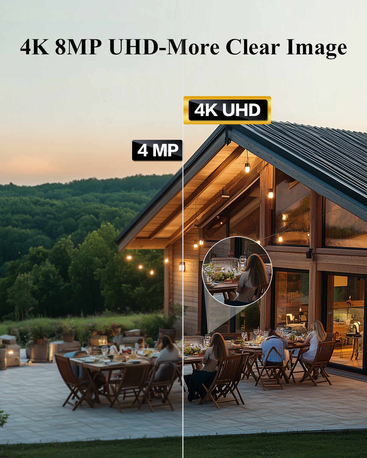 4K 16MP 8MP+8MP 360 Dual Lens Wifi Outdoor Security Camera 10x Auto Zoom-4K IMX415