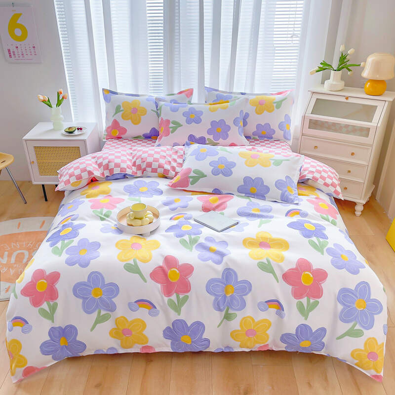 Printed Bed Sheet Set - Flower World