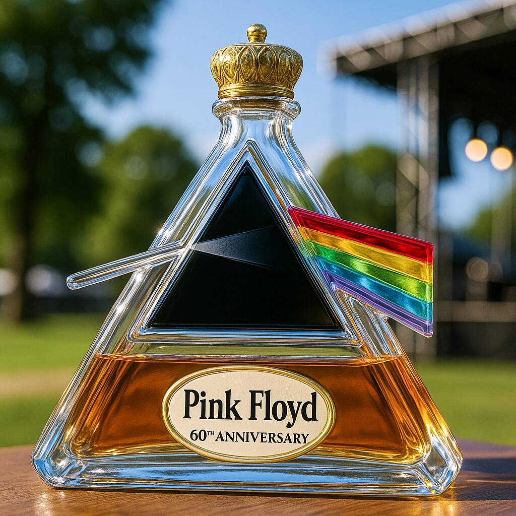 Pink Floyd 60th Anniversary Commemorative Whiskey Bottle