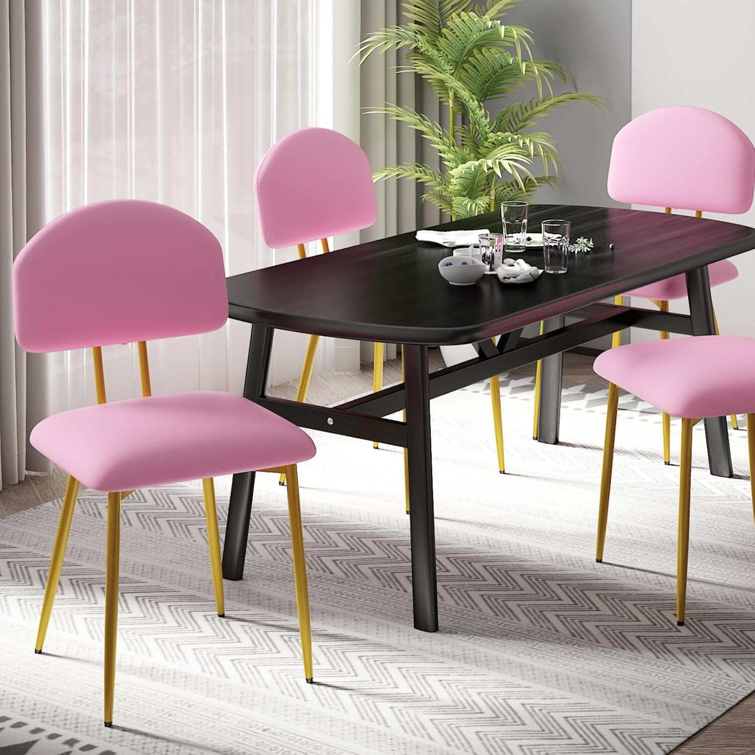 VECELO Dining Chairs Set of 2