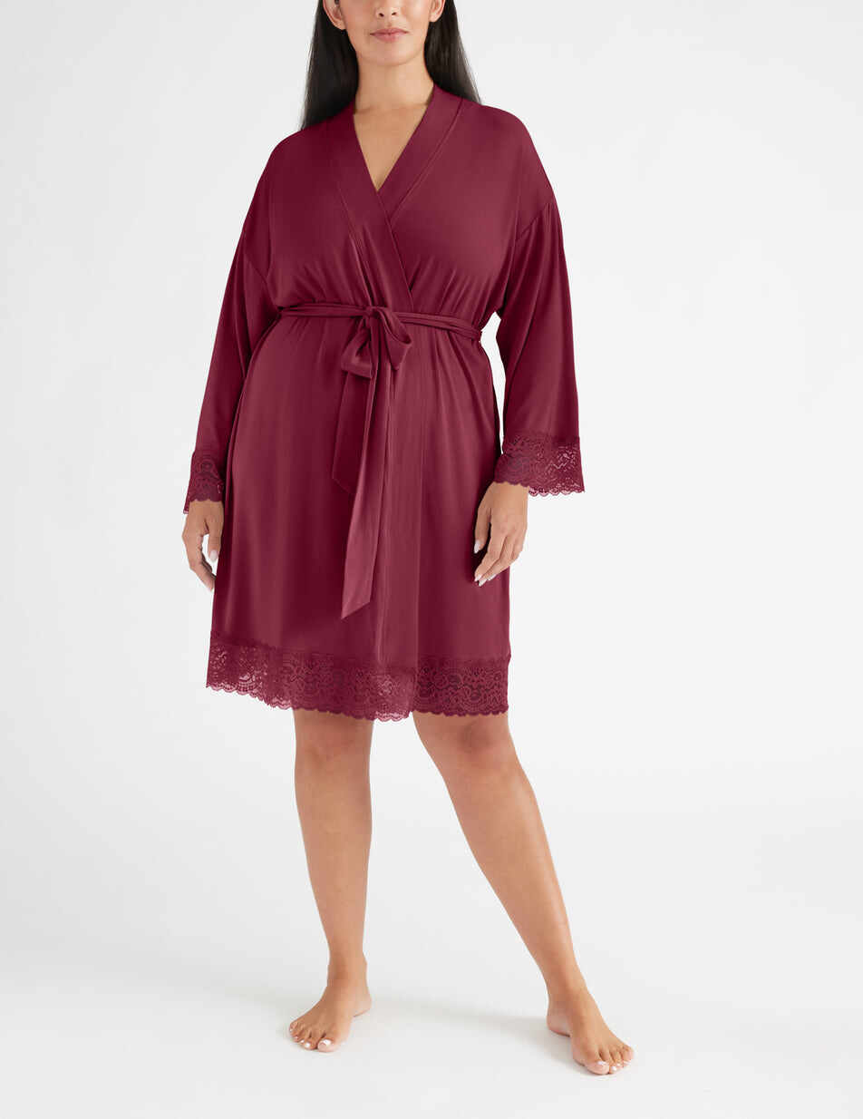 Lace Trim Robe