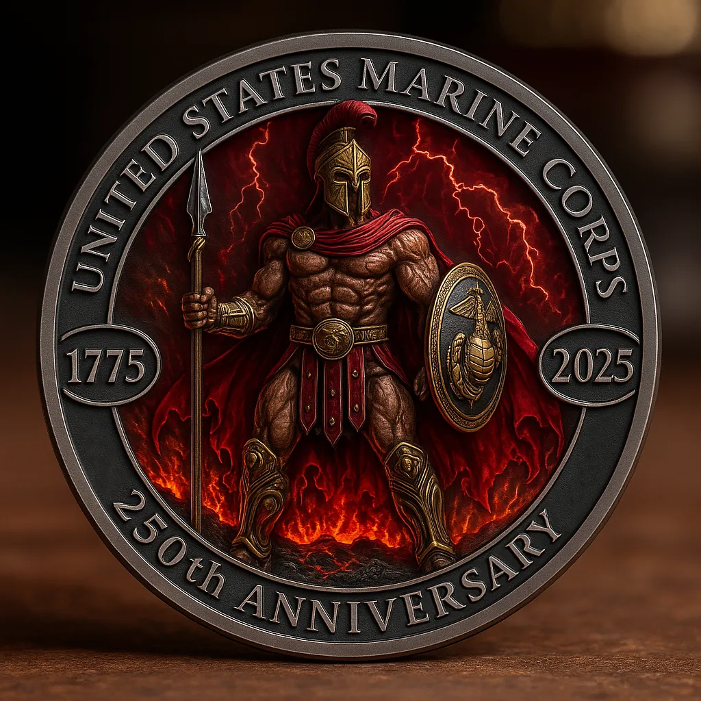 USMC 250th Anniversary Coin God of War Commemorative Edition