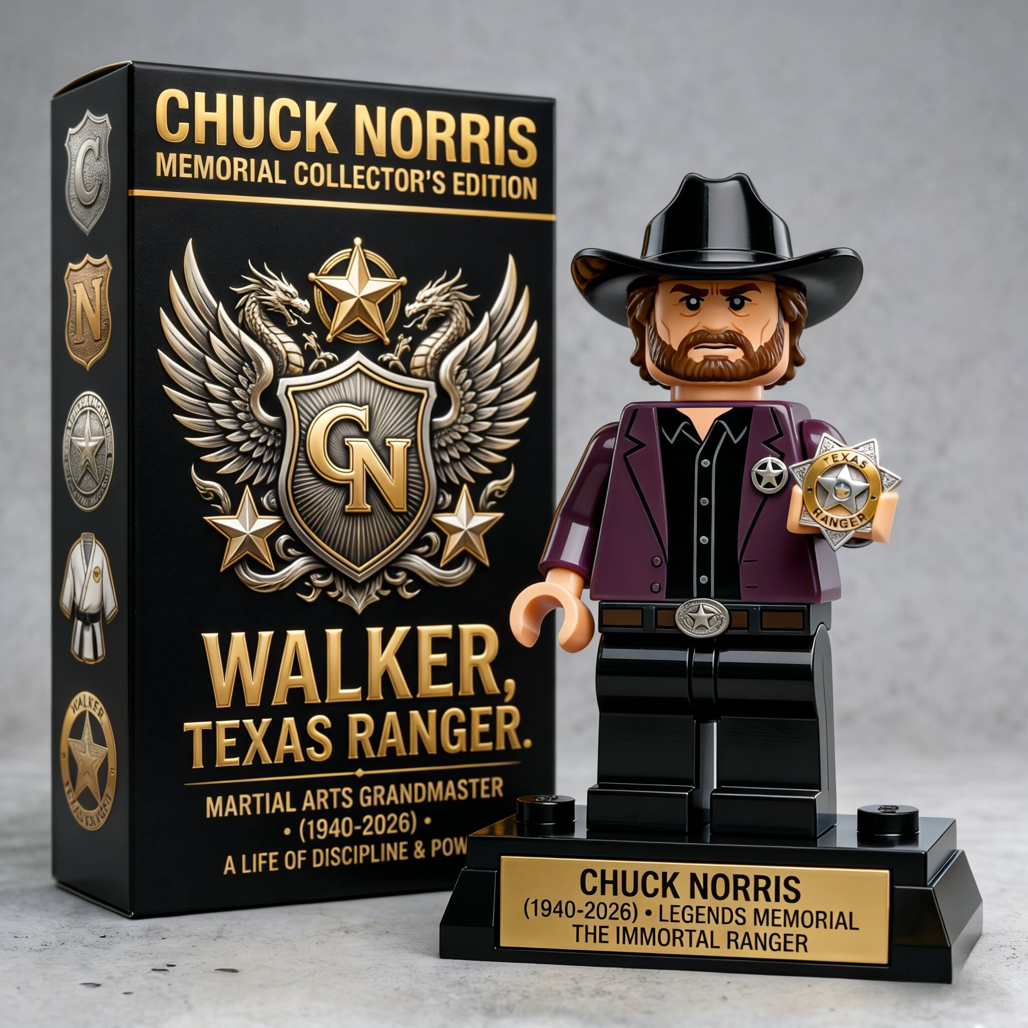 Chuck Norris Legends Memorial Building Block🌟