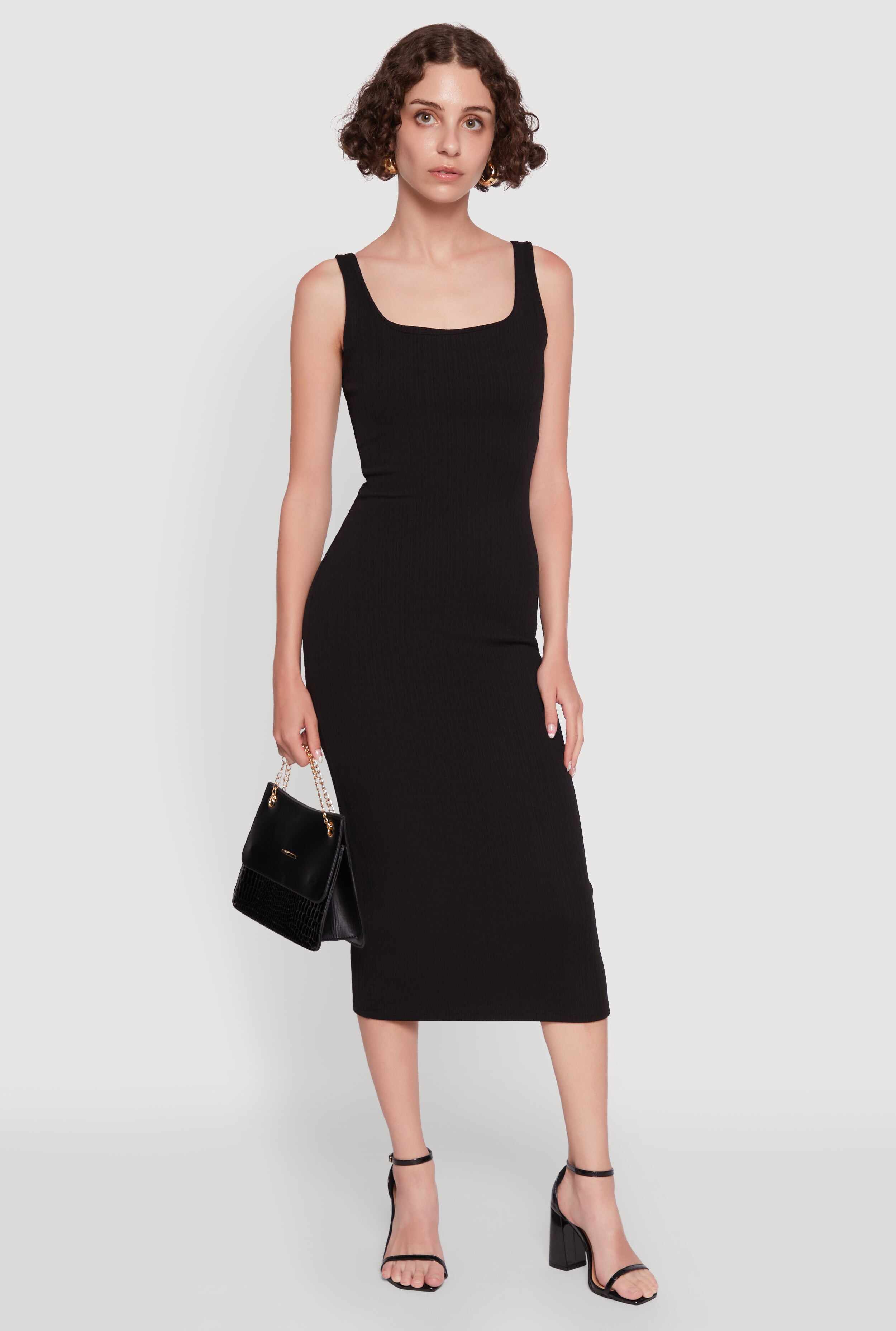 Iris Textured Knit Tank Midi Dress