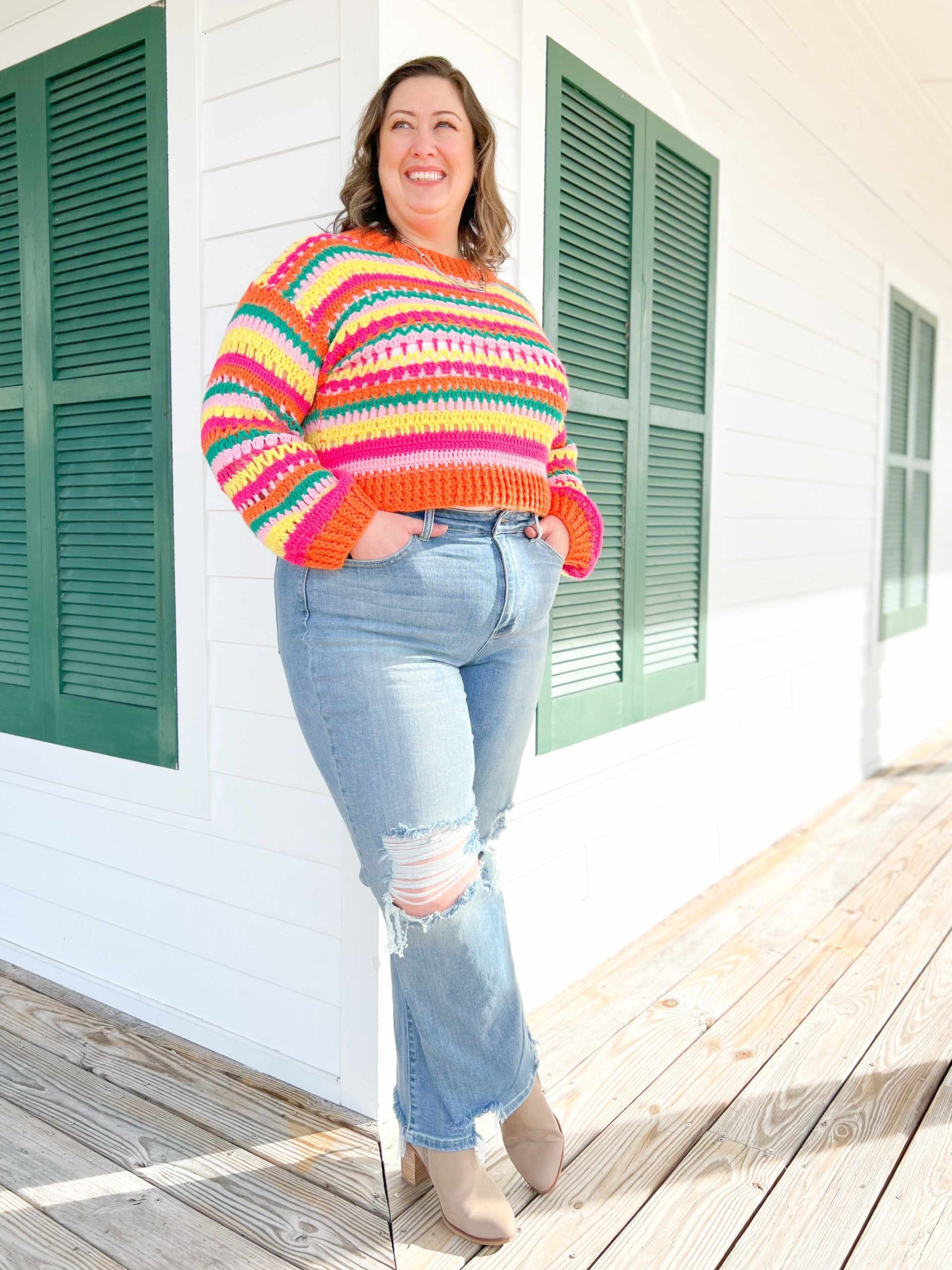 🔥Hot Sales🔥Wonderwall High Rise 90s Destroyed Knee Straight Leg Jeans