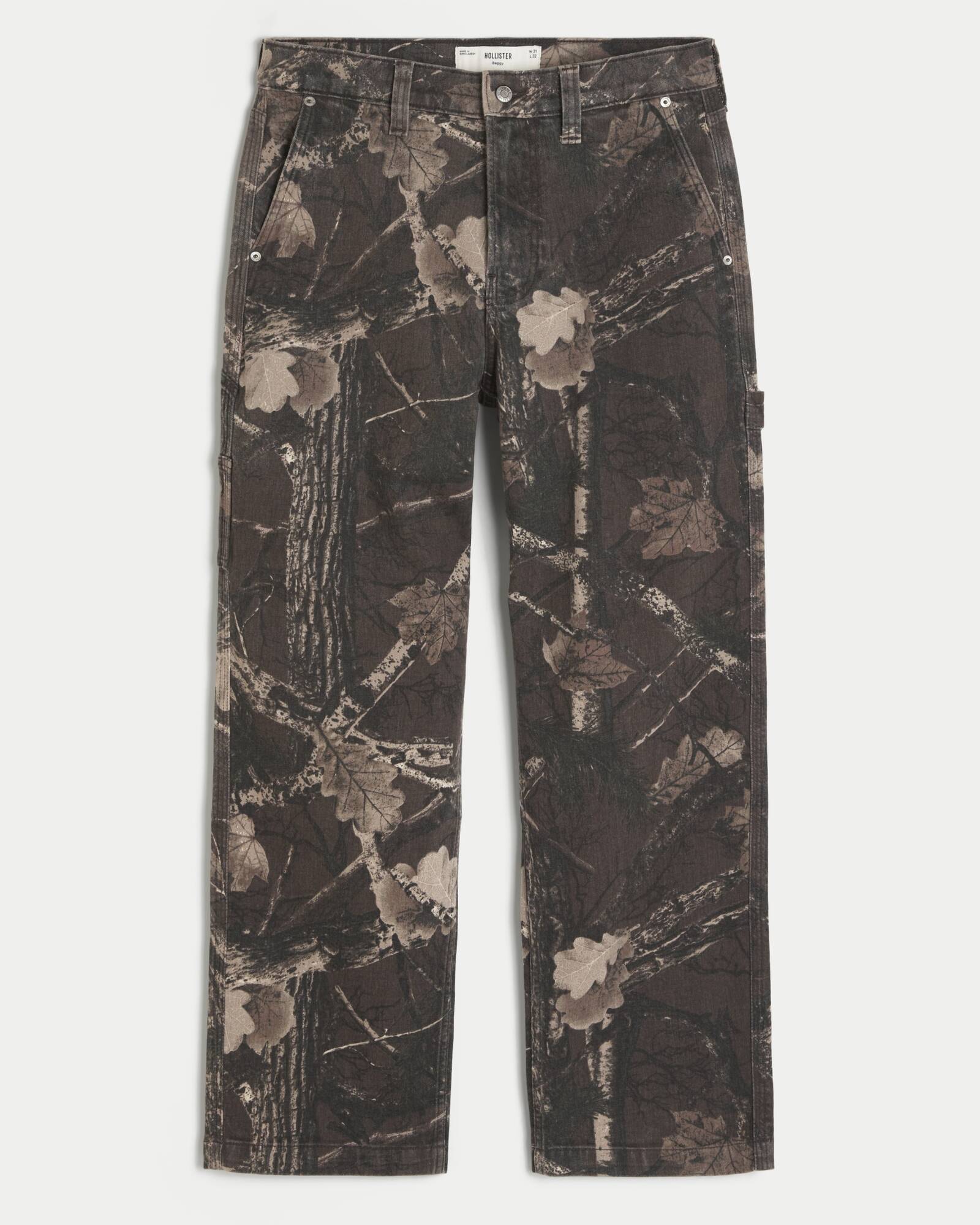 Railroad Stripe Baggy Painter Jeans