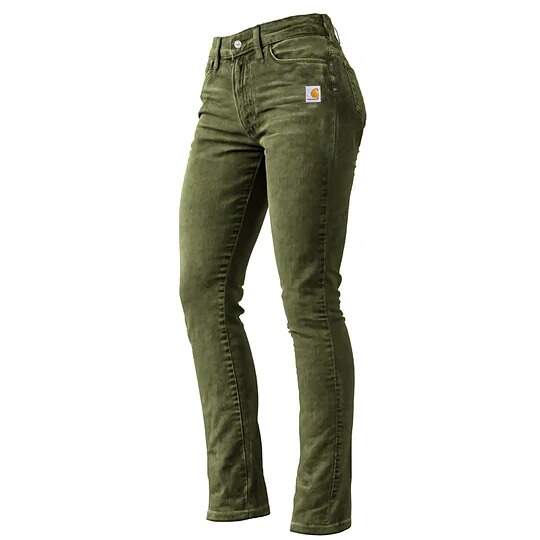 Women's Vintage Brown Distressed Washed Pocket Stretch Skinny Pants Trousers