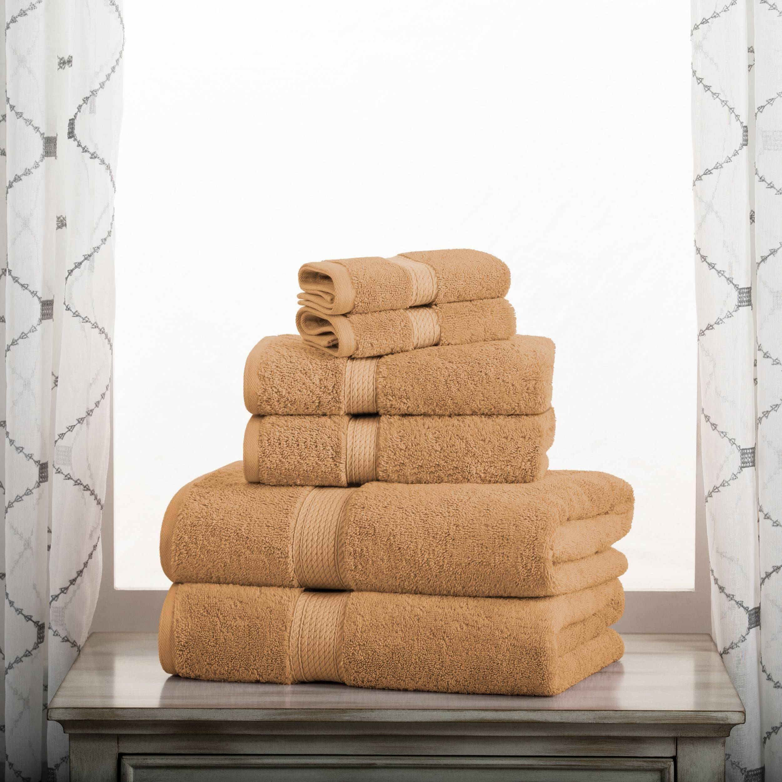 Superior Egyptian Cotton Pile Heavyweight 6-Piece Towel Set