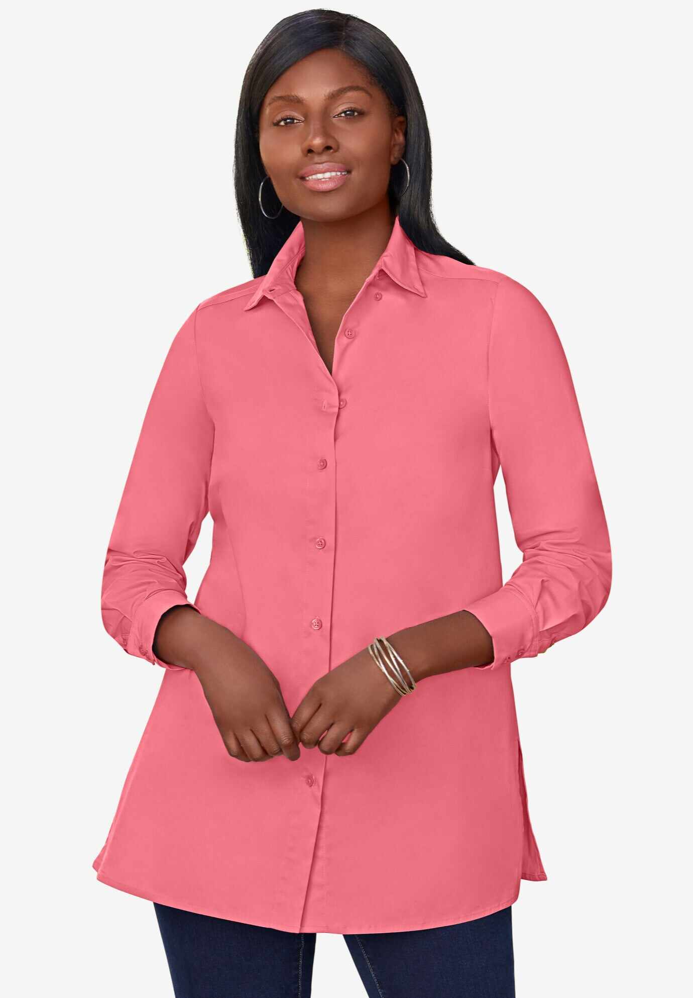 Stretch Poplin Tunic