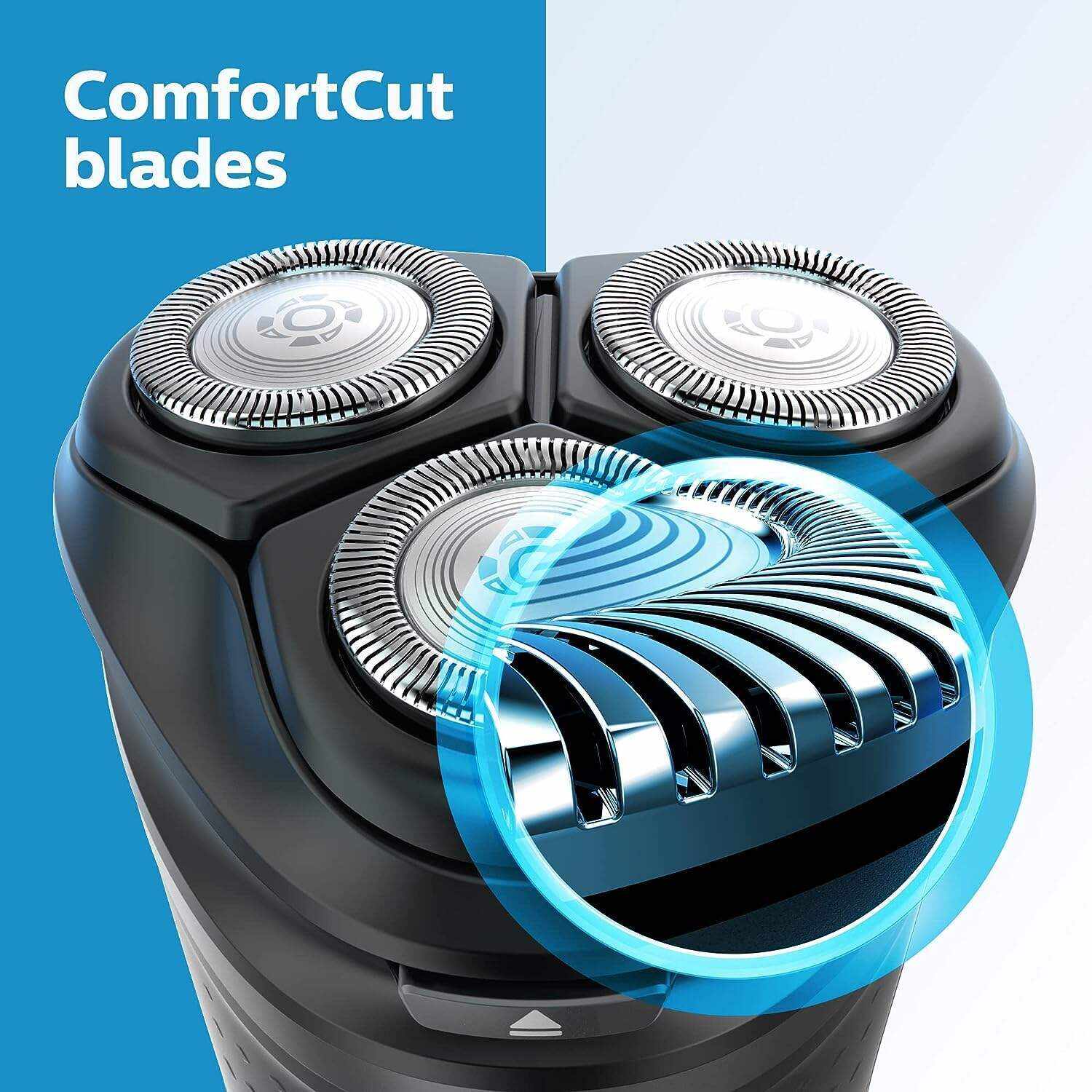Philips Norelco Shaver 3800, Rechargeable Wet & Dry Shaver with Pop-up Trimmer, Charging Stand and Storage Pouch, Space Gray, S3311/85