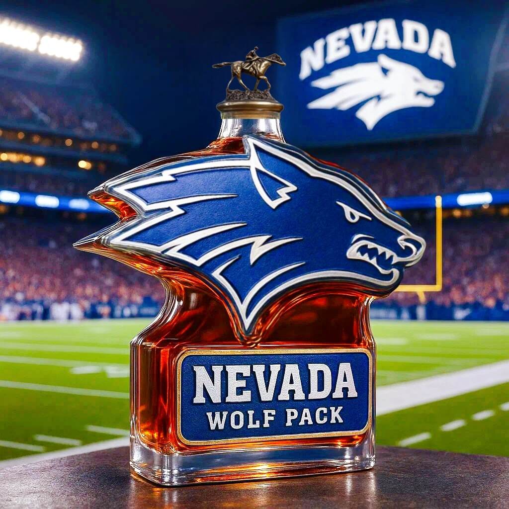 Nevada Wolf Pack Whiskey Bottle
