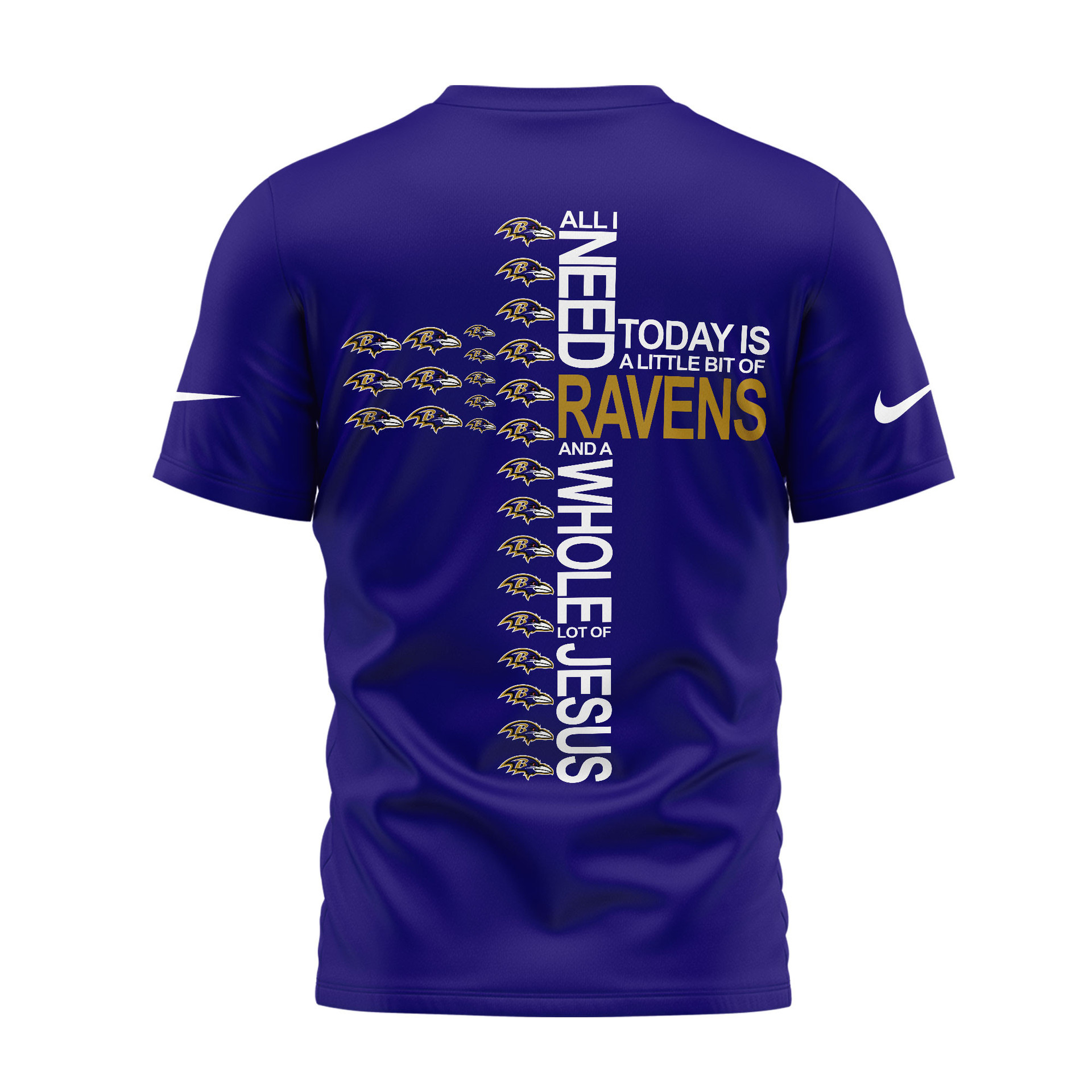 Baltimore Ravens | Premium NFL Faith Over Fear 3D Shirt NY