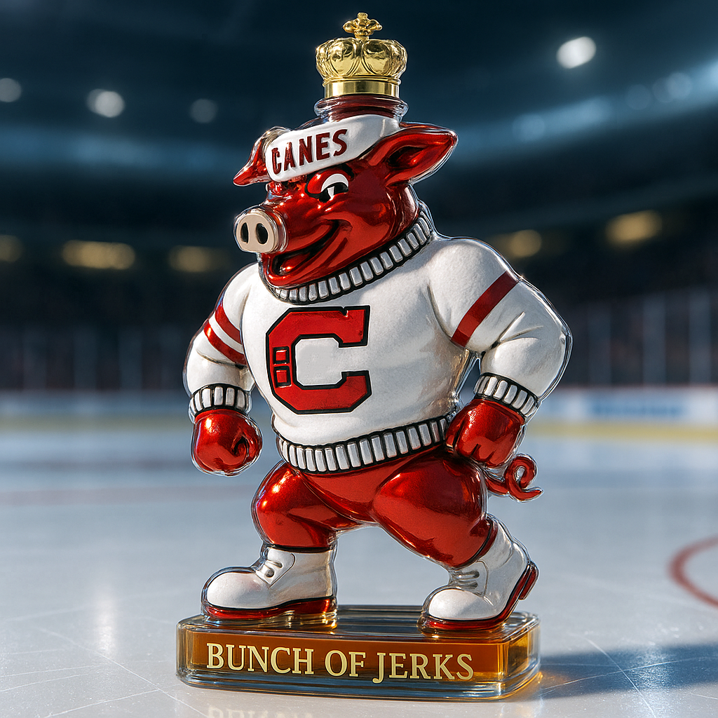 Carolina Hurricanes Stormy the Ice Hog Whiskey Bottle