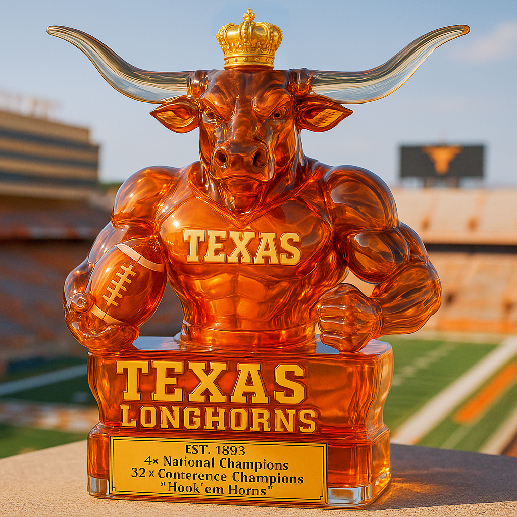 Texas Longhorns Glory Whiskey Bottle