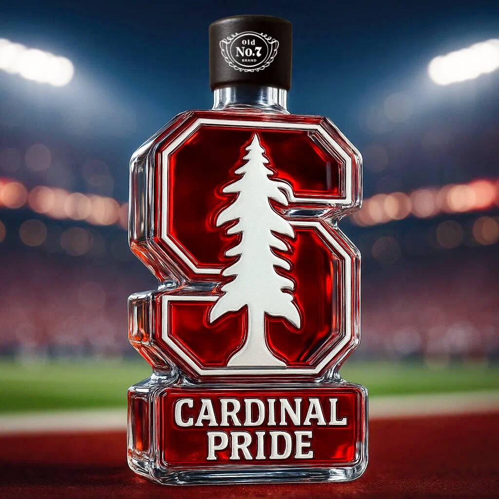 Stanford Cardinal Whiskey Bottle