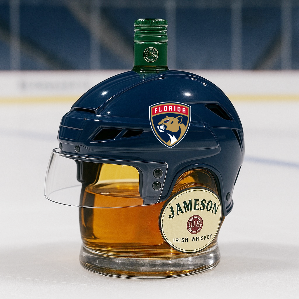 Florida Panthers Helmet Whiskey Bottle