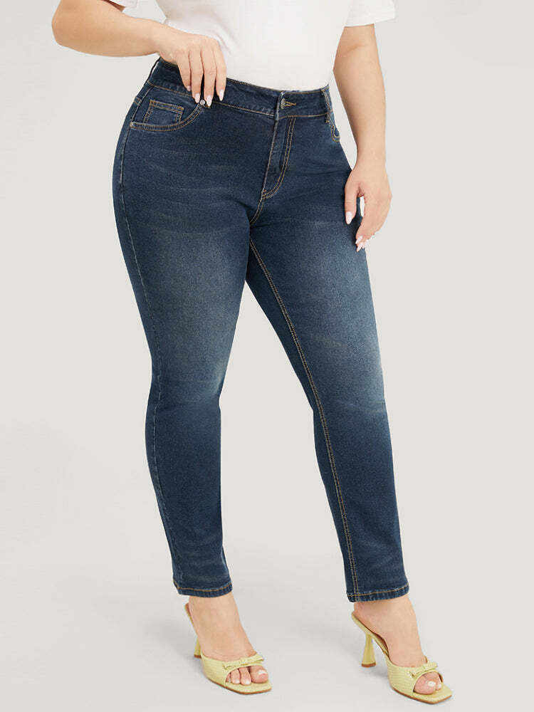 Very Stretchy High Rise Dark Wash Vintage Full Jeans