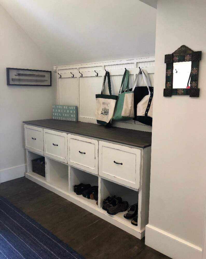 MARKLEY hall tree Mudroom bench storage unit