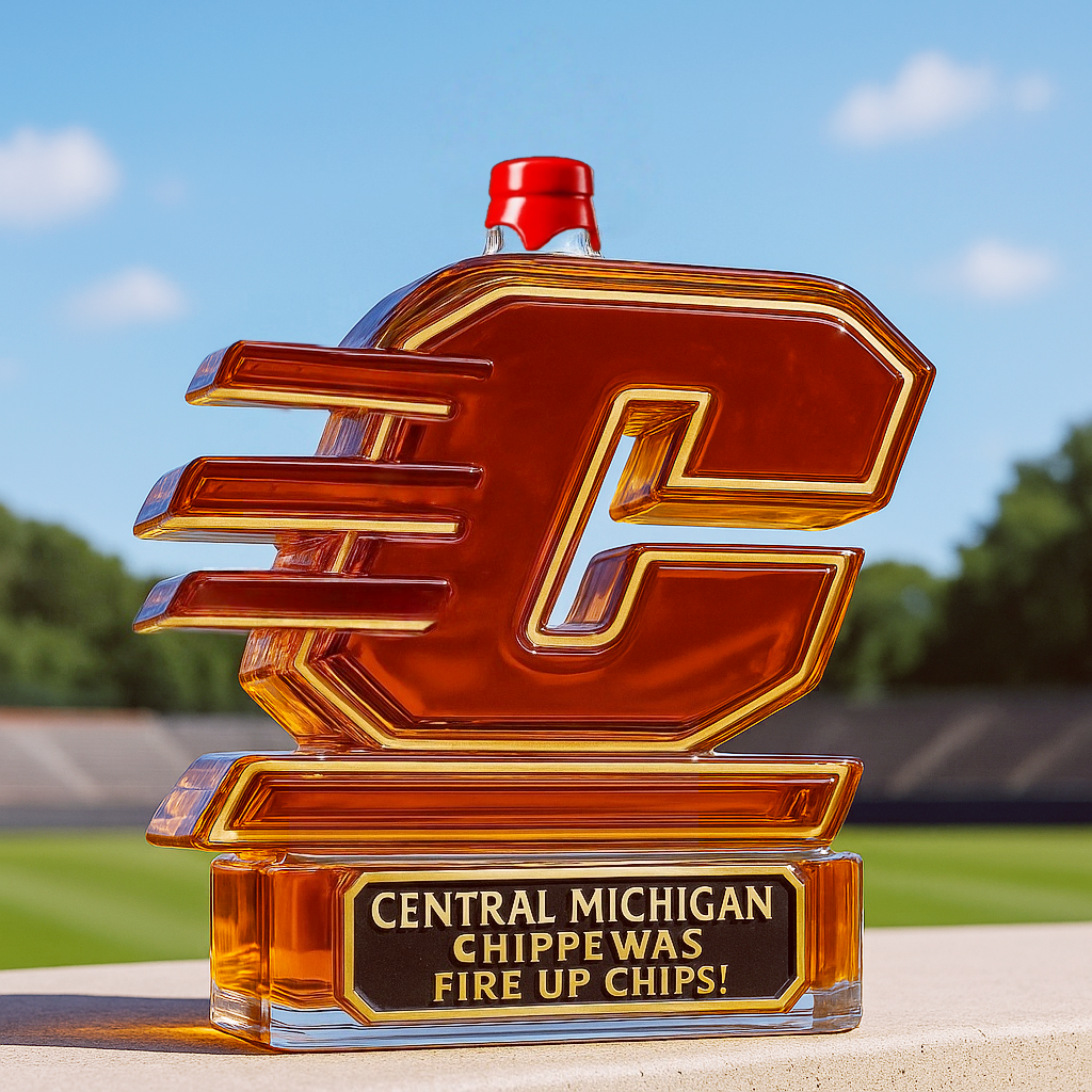 Central Michigan University Chippewas Limited Edition Whiskey Bottle