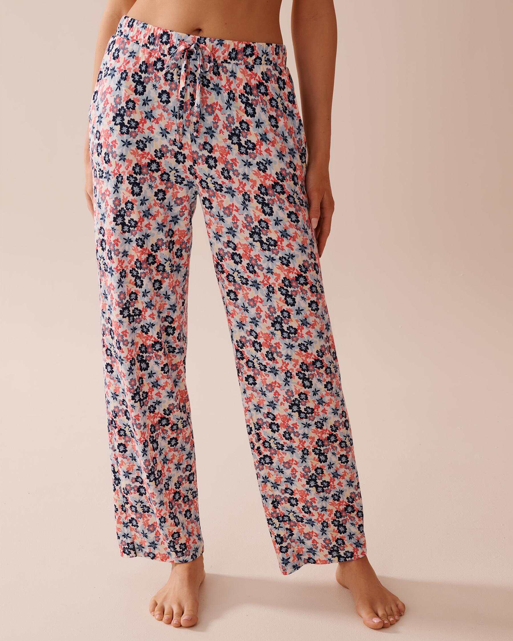 Ditsy Floral Print Soft Jersey Pajama Pants