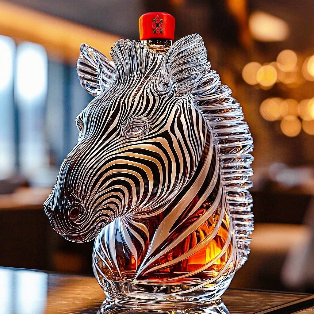 Zebra Whisky Bottle