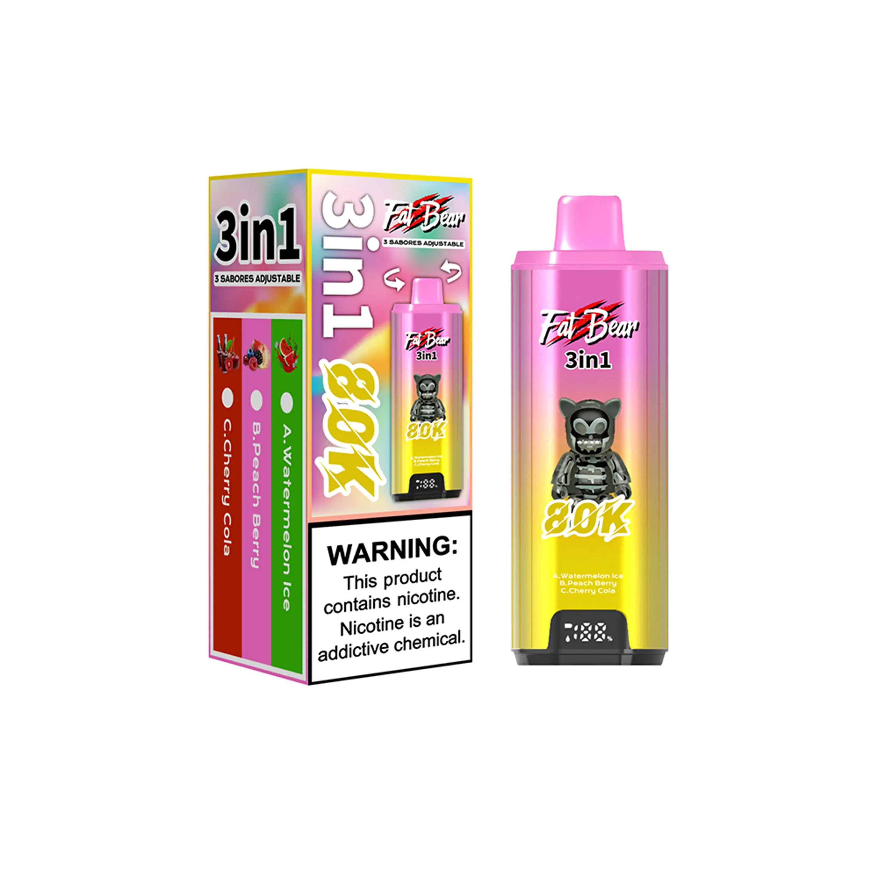 AIVONO FATBEAR 3 in 1 80000 Puffs Disposable Vape