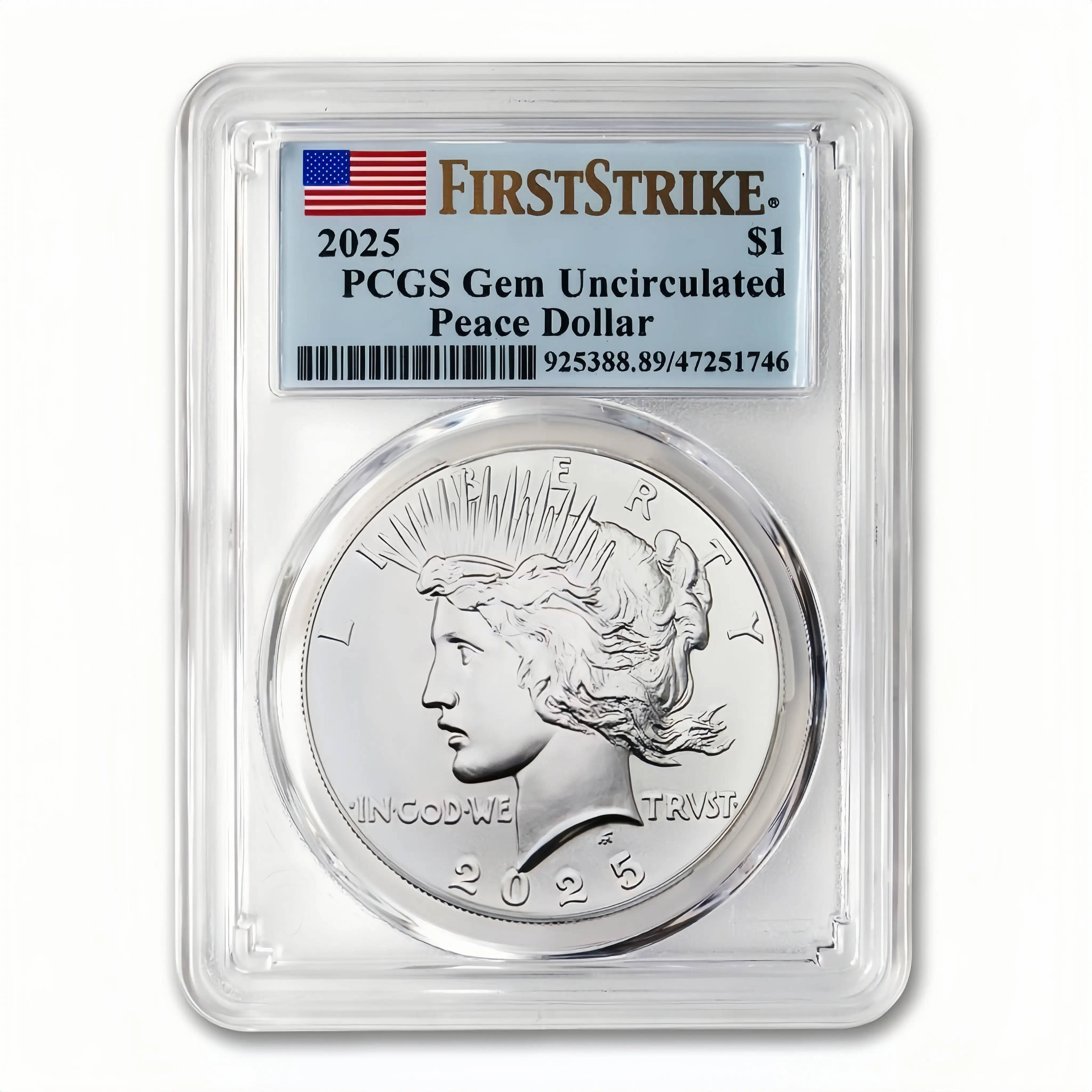 1 Oz 2025 Peace Silver Dollar • Limited Release • Factory Price