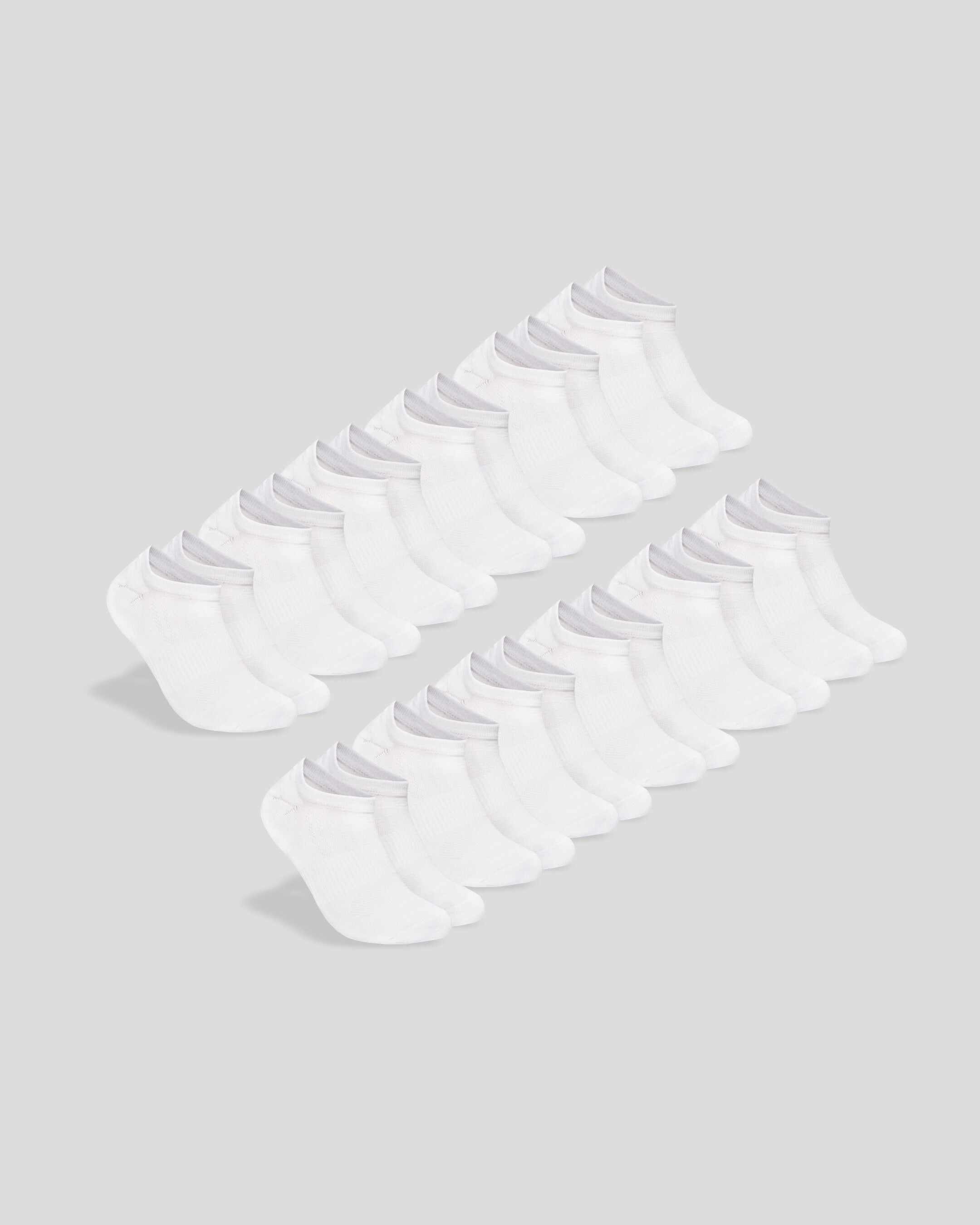 White No Show Socks 12-Pack 2.0