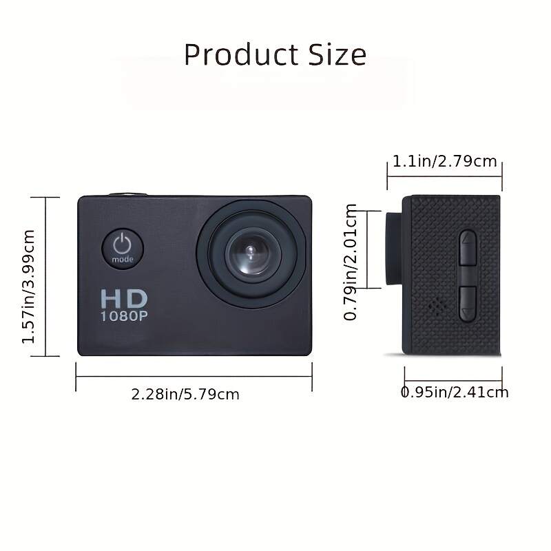 Action Camera (Built In 900 MA Battery) Action Camera Ultra HD Underwater Camera 140 Degree Wide-angle Lens 1181.1 Inch Waterproof Action Camera WIFI Camera For Thanksgiving Christmas (two Options: With Card And Without Card)