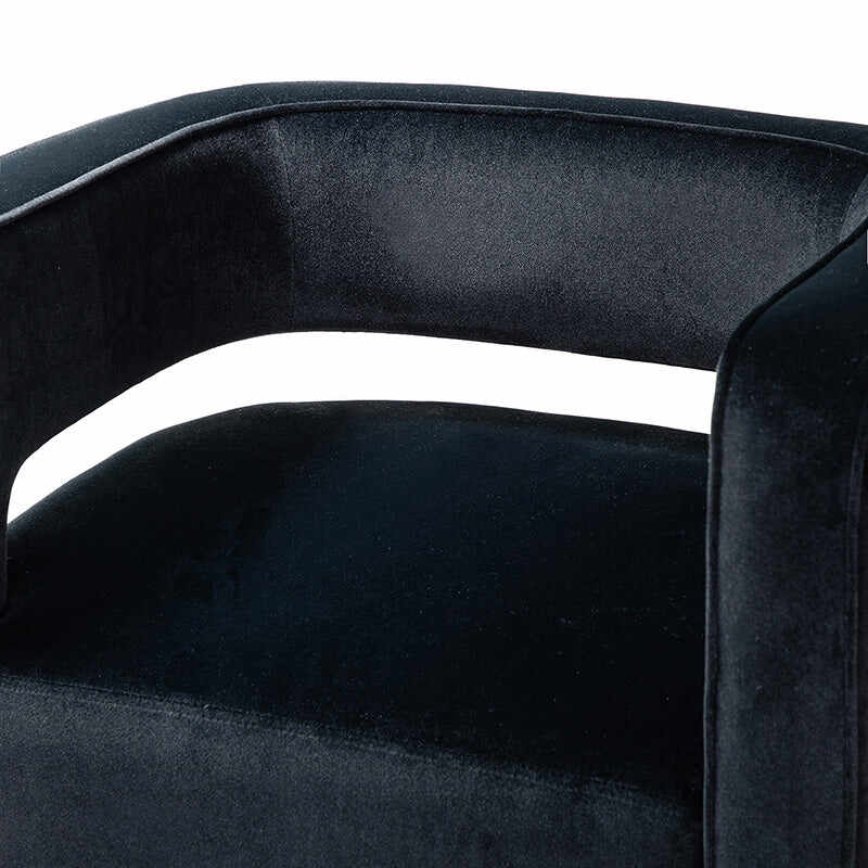Agata Velvet Swivel Barrel Armchair