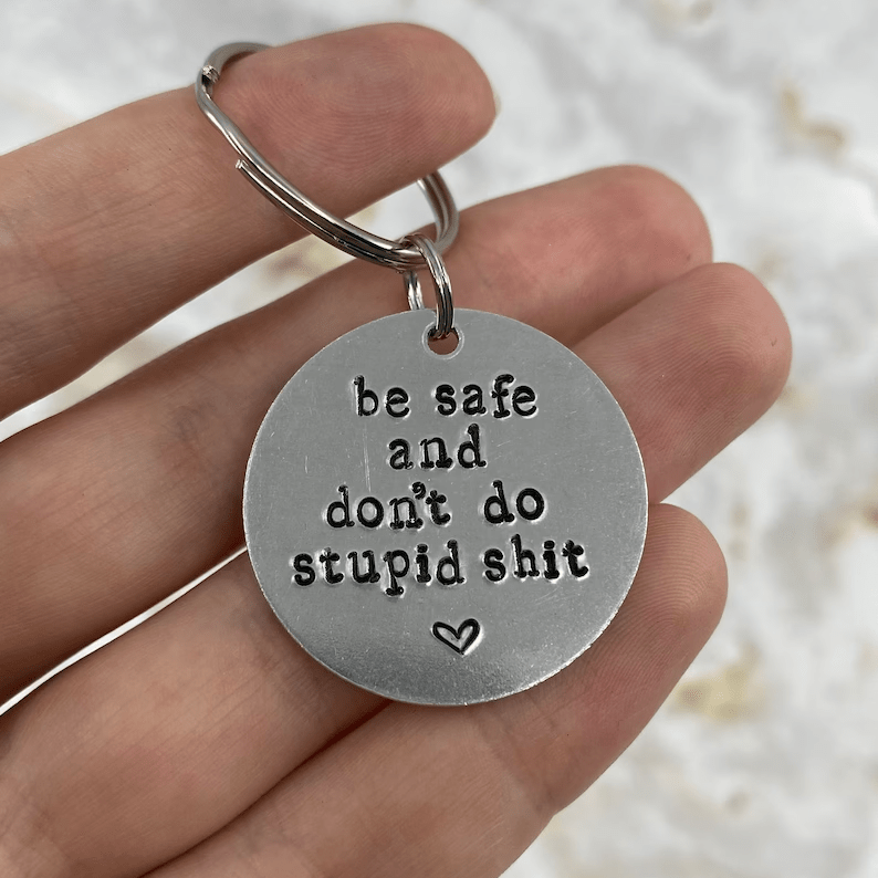 Hand Stamped Keychain