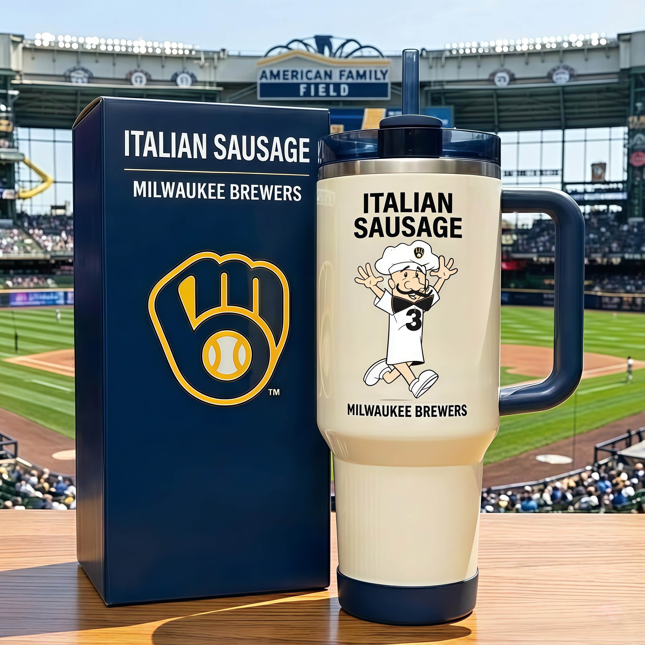 Milwaukee Brewers Sausage Series Collector Edition Stanley Tumbler