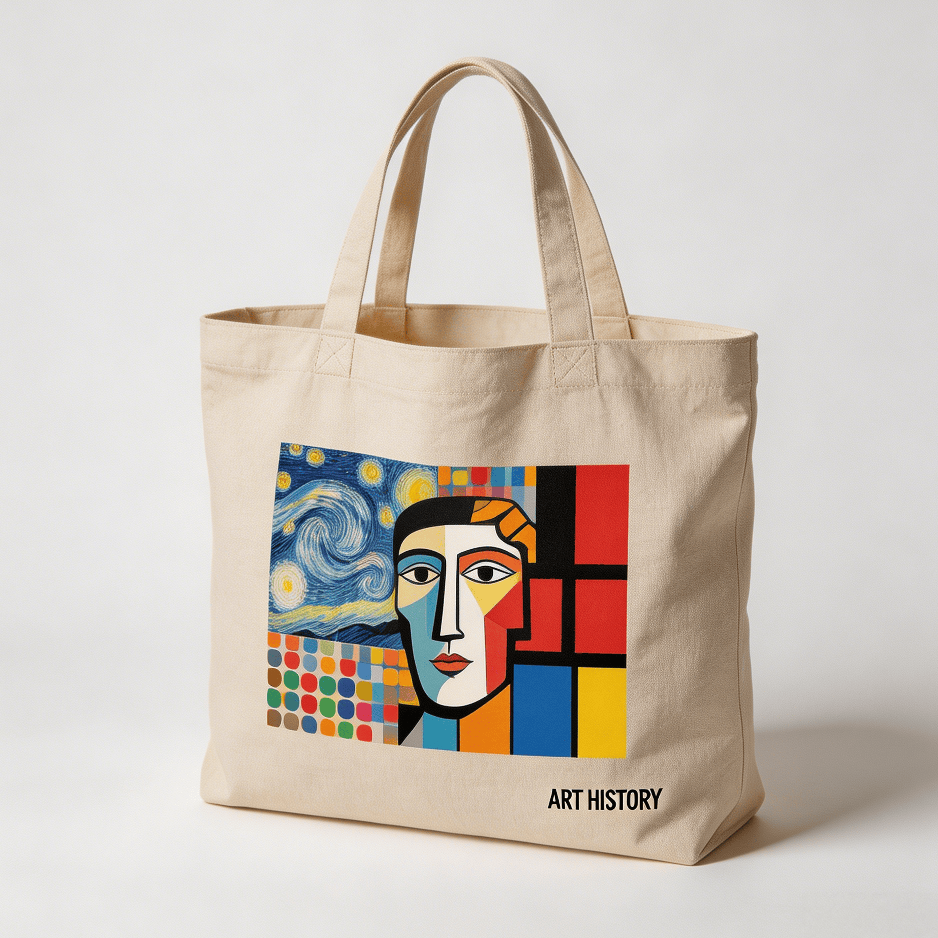 ✨ Art History Mashup Canvas Tote Bag – Wear Masterpieces Every Day