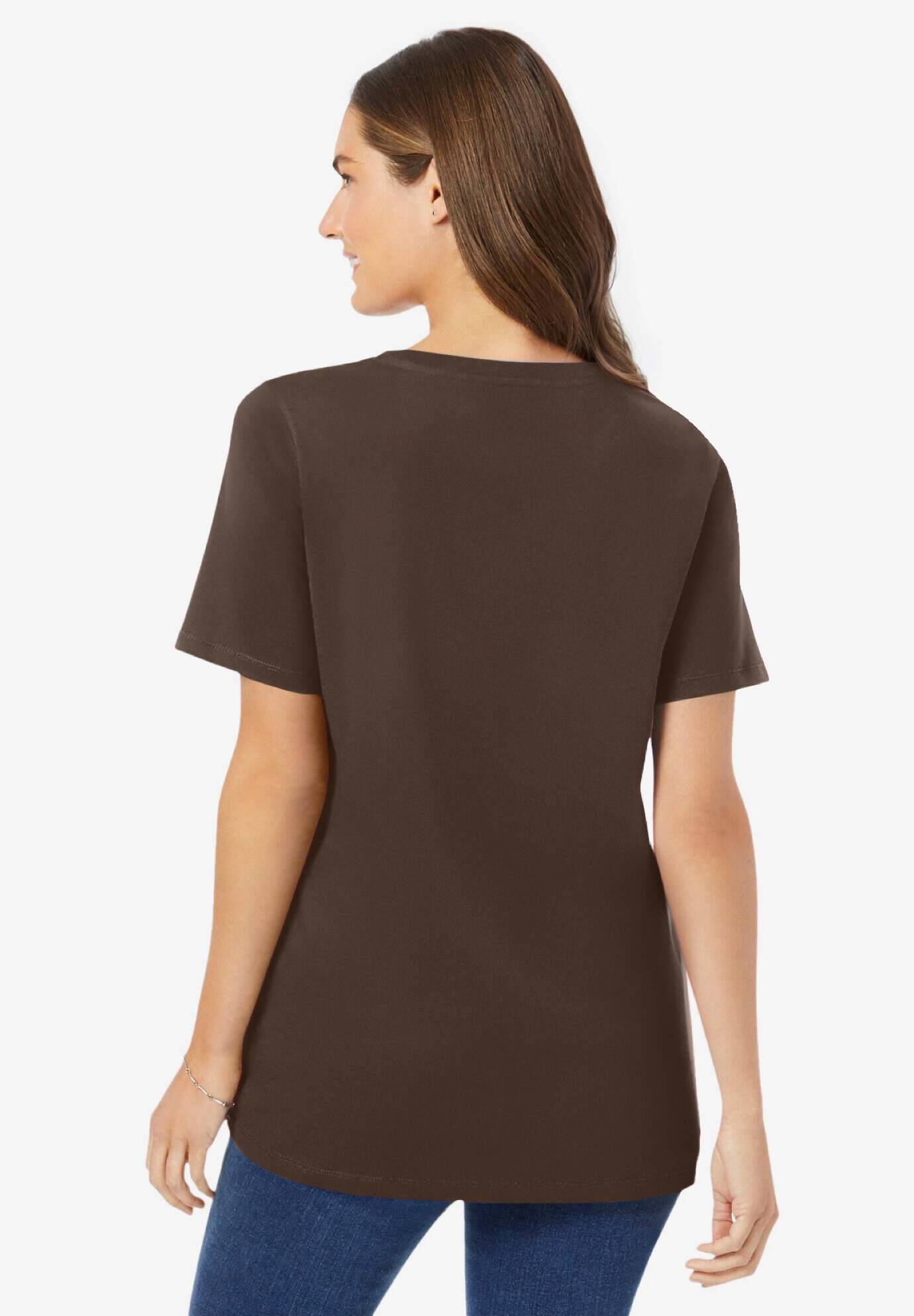 Perfect Short-Sleeve V-Neck Tee